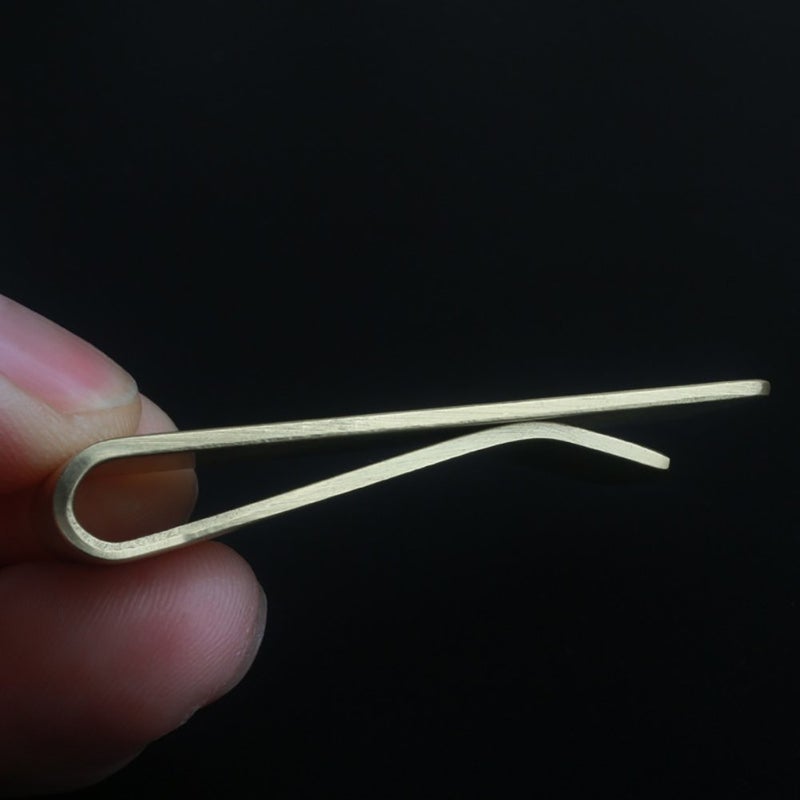 CKLT مشبك نقود، مشبك نقدي، محفظة أنيقة وعملية، مادة نحاسية، حامل بطاقات ائتمان أنيق وآمن للاستخدام في العمل والمدرسة والحياة اليومية - Image 2